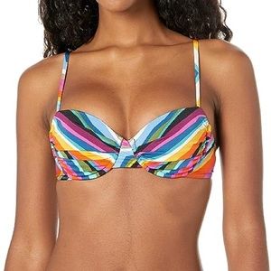 Trina Turk womens standard louvre underwire bikini top NWT size 8